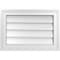 Ekena Millwork Vertical Surface Mount PVC Gable Vnt: Non-Functional, w/2"W x 1-1/2"H, Brickmould Frame, 20"W x 14"H GVPVE20X1402SN - alternate 1